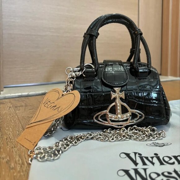 Vivienne Westwood Pamela Mini Handbag In Black - Picture 1 of 10